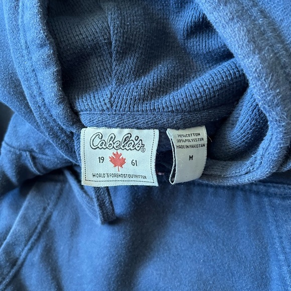Cabela's Blue Hoodie with Bear Graphic - Picture 6 of 6